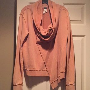 NWOT Free People Coral Dressy Sweatshirt w/Cowl S